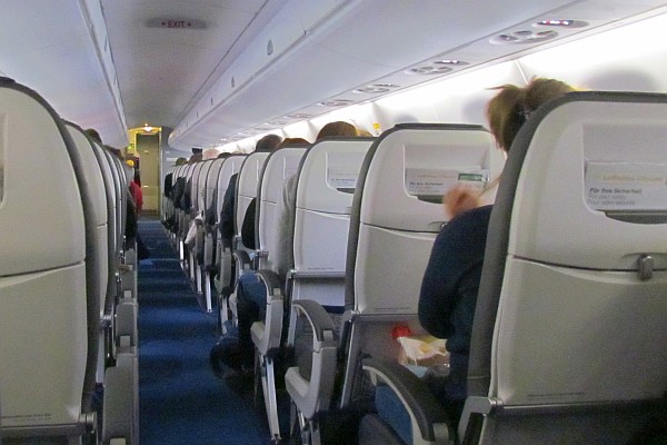 inside a plane from Tirana to Frankfurt