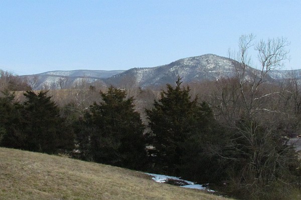 Blue Ridge Mountains with snow