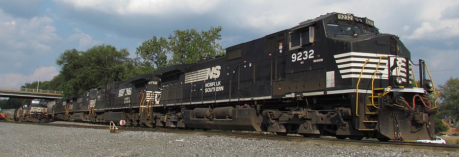 two trains in the Harrisonburg, VA, staging area