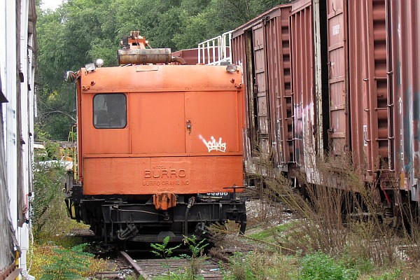 back view of a Burro Model 40 rail crane