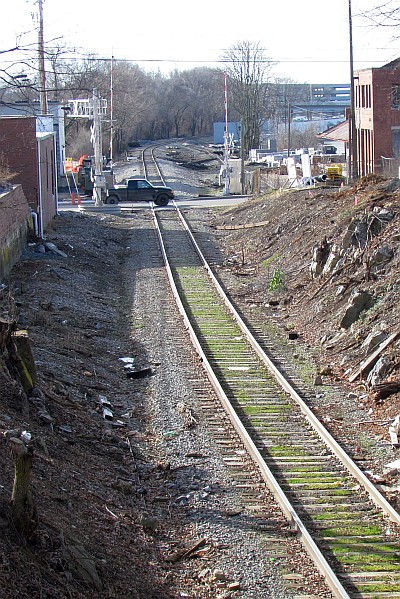 looking south from south of the wooden bridge