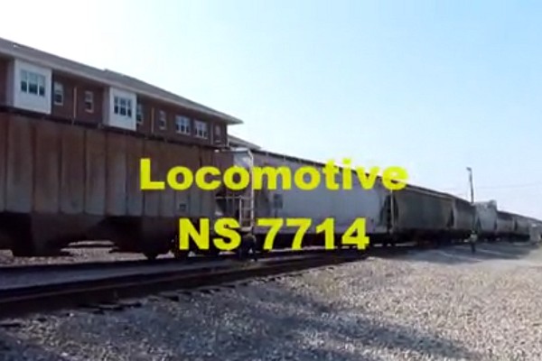 title shot of the video of NS 7714 and its train